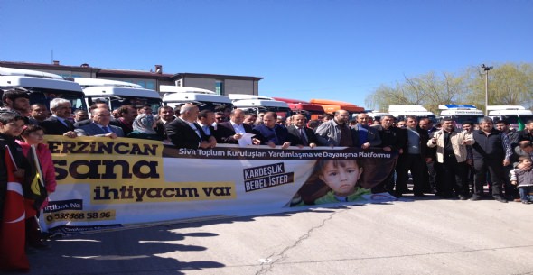 ERZİNCAN'DAN SURİYE'YE İNSANLIK TAŞINDI
